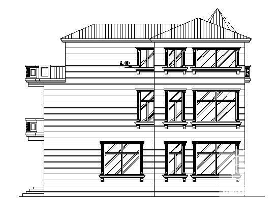 精美3层别墅建筑CAD图纸 - 1