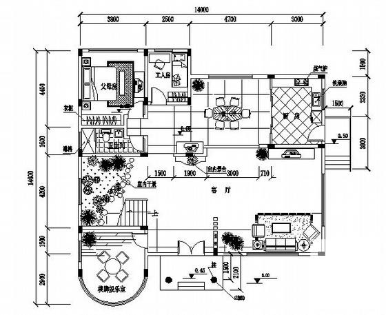精美3层别墅建筑CAD图纸 - 4