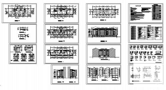 市5层住宅楼CAD施工图纸 - 2