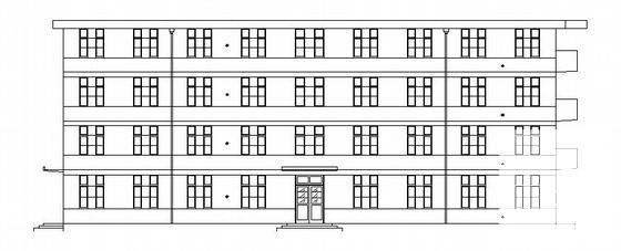 4层宿舍楼建筑CAD图纸 - 1