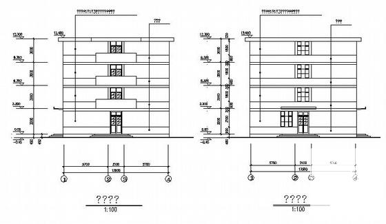 4层宿舍楼建筑CAD图纸 - 4