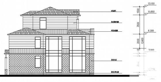 3层H型别墅建筑CAD图纸 - 3