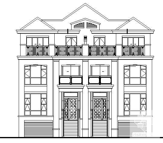4层小别墅建筑CAD图纸 - 4