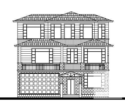 3层G型别墅建筑CAD图纸 - 1