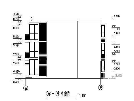 小型3层小型住宅楼建筑CAD图纸 - 2