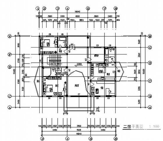 3层农居建筑CAD图纸 - 3