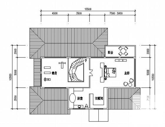 3层E型别墅建筑CAD图纸 - 4
