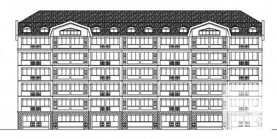 砖混结构6层住宅楼建筑方案设计CAD图纸 - 3