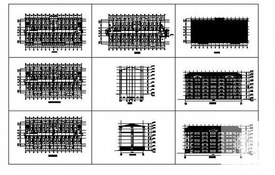 砖混结构6层住宅楼建筑方案设计CAD图纸 - 4