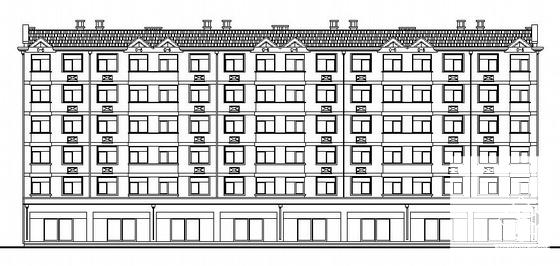 6层坡屋顶住宅楼建筑方案设计CAD图纸 - 2