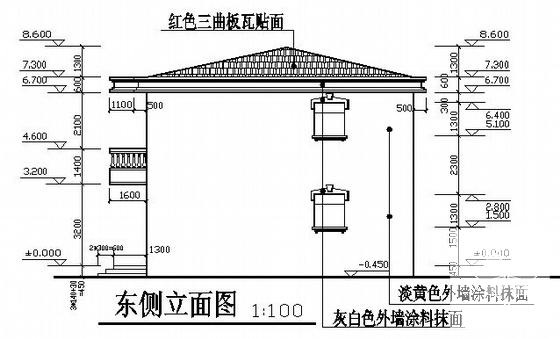 小型2层别墅建筑CAD图纸 - 2