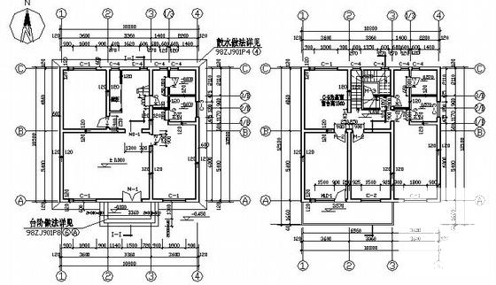 小型2层别墅建筑CAD图纸 - 3