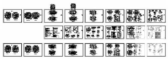 工程G型3层别墅建筑CAD施工图纸 - 2