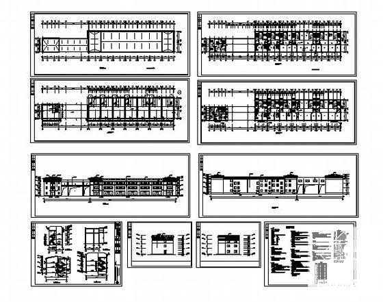 迁安市村3层住宅楼建筑方案设计CAD图纸 - 2