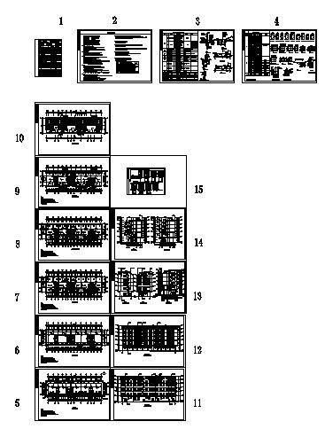 精美详细5层住宅楼建筑CAD施工图纸 - 2