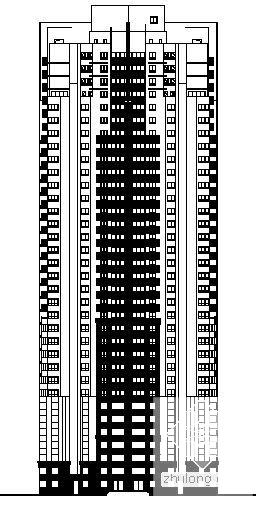 广场续建工程34层框剪结构住宅楼建筑施工CAD图纸 - 2