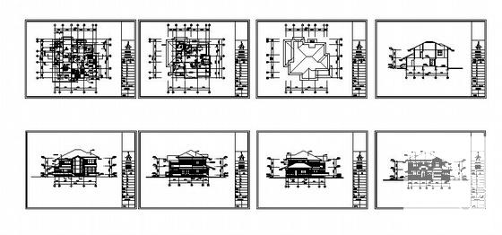 2层B2型别墅建筑CAD图纸 - 1