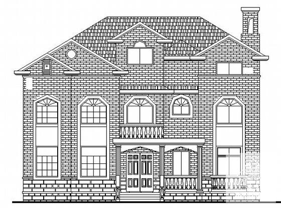 砌体结构3层别墅建筑设计CAD施工图纸 - 1