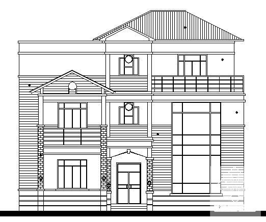 经典大方的3层别墅建筑CAD施工图纸 - 4