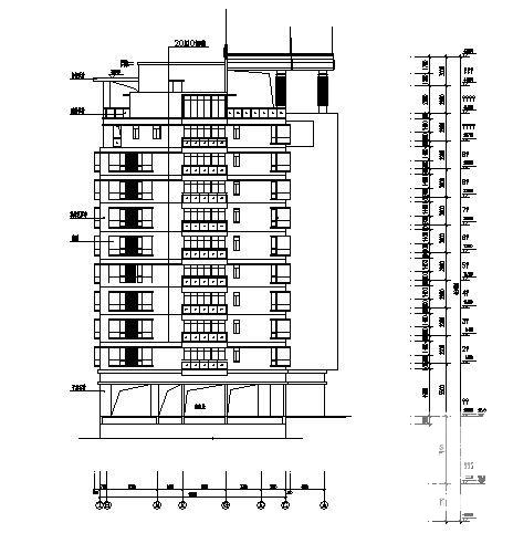 10层1-1A住宅楼建筑CAD图纸 - 2