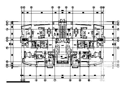浦东花园小区二期2号住宅楼建筑初步CAD图纸 - 2