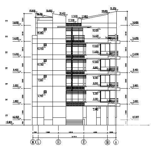 清水湾砖混结构住宅2号楼建筑方案设计CAD图纸 - 1
