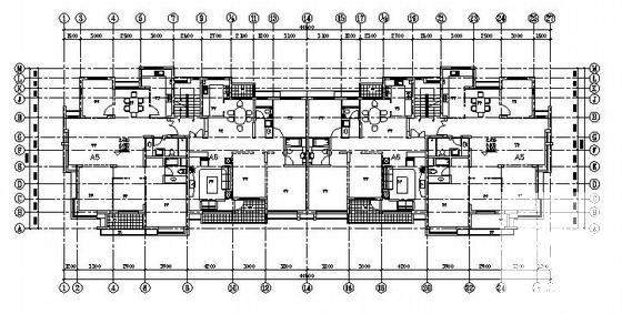 清水湾砖混结构住宅2号楼建筑方案设计CAD图纸 - 3