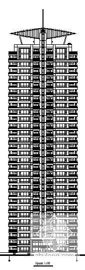 浦东花园小区二期5号楼建筑初步CAD图纸 - 3