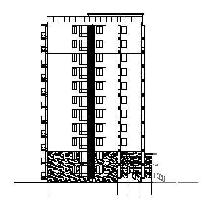 精美的11层住宅楼建筑CAD施工图纸 - 3