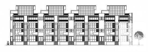 4层K1型联排别墅建筑方案设计CAD施工图纸 - 1