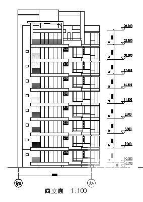 清水湾住宅1号楼建筑CAD图纸 - 3