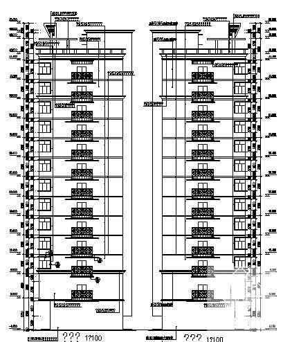 10层商业用楼建筑CAD施工图纸 - 1