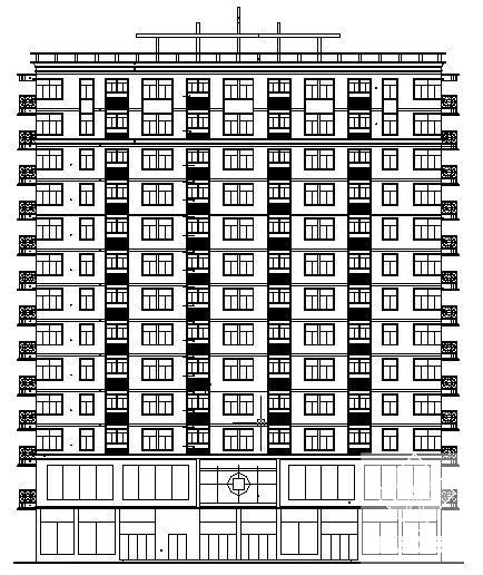 10层商业用楼建筑CAD施工图纸 - 4