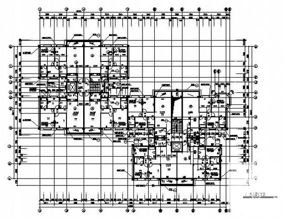 框架结构大院12层建筑施工CAD图纸 - 3
