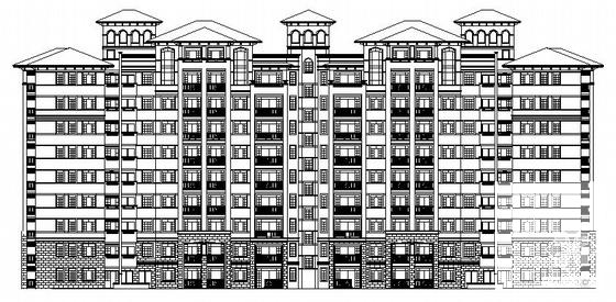 星河湾9层住宅楼建筑CAD施工图纸 - 1