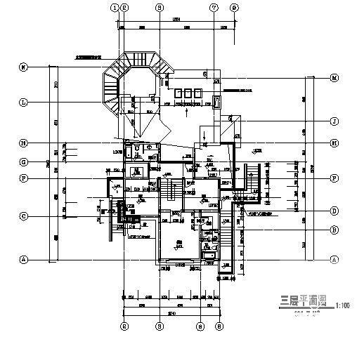 绿城4号套独立山地别墅建筑施工CAD图纸 - 2