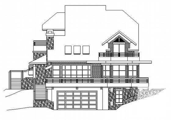 绿城4号套独立山地别墅建筑施工CAD图纸 - 3