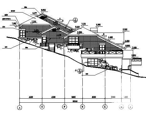 套独立山地别墅建筑施工CAD图纸 - 4