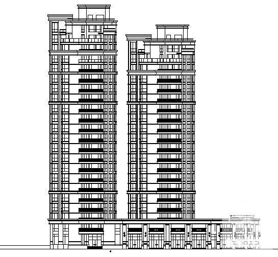 花园小区7、8号商住楼建筑CAD施工图纸 - 3