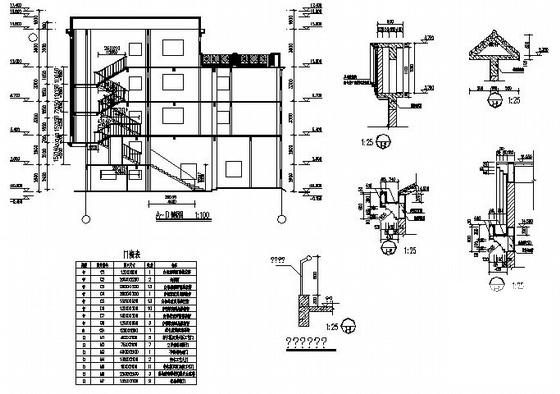 4层小型单体住宅楼建筑CAD图纸 - 1