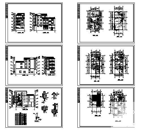 4层小型单体住宅楼建筑CAD图纸 - 2