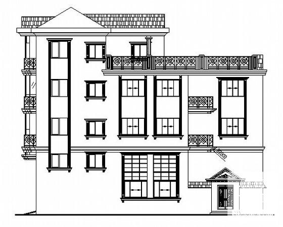 4层小型单体住宅楼建筑CAD图纸 - 4