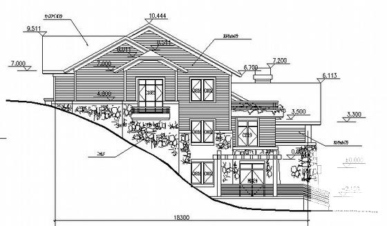 绿城9号套独立山地别墅建筑CAD施工图纸（标注详细） - 2