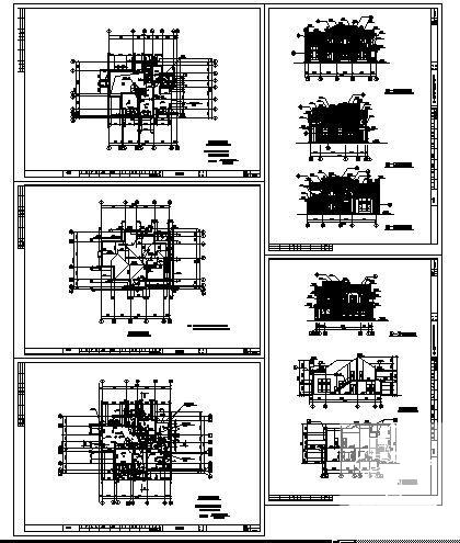 绿城套独立山地别墅建筑CAD施工图纸 - 1