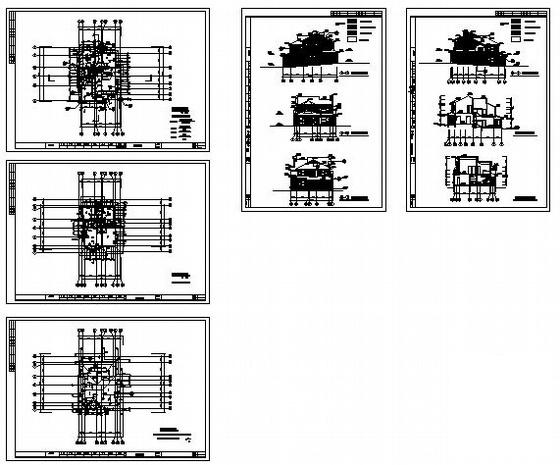 绿城15号套独立山地别墅建筑CAD施工图纸 - 1
