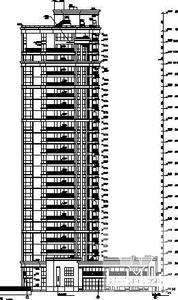 花园小区1、5号商住楼建筑CAD施工图纸 - 1