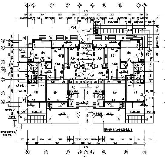 6层联排别墅建筑CAD施工图纸 - 4