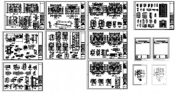 精美6层联排别墅建筑CAD施工图纸 - 1