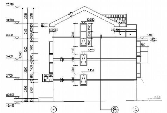 比较精美详细的3层别墅建筑CAD施工图纸 - 3