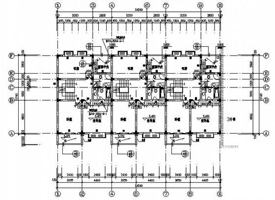 比较精美详细的3层别墅建筑CAD施工图纸 - 4